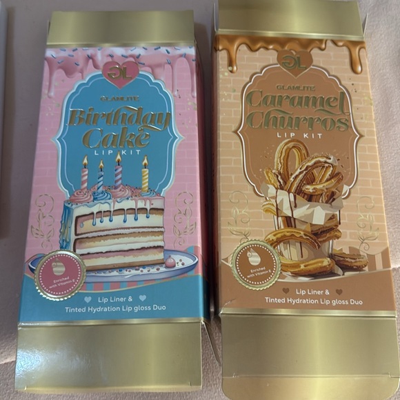 Glamlite Caramel Churros lip kit and Birthday Cake lip kit - Picture 2 of 2